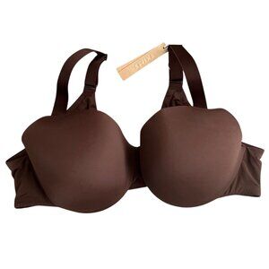 SKIMS Full Coverage Lightly Lined Bra Size 40DDD Cocoa Brown Smoothing Intimates